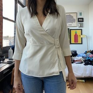 Never worn Topshop wrap top